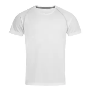 Stedman Mens Active Raglan T-Shirt (2XL) (White)