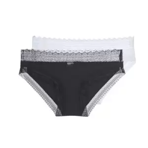 DIM SEXY FASHION X2 womens Knickers/panties in Black - Sizes S,M,L