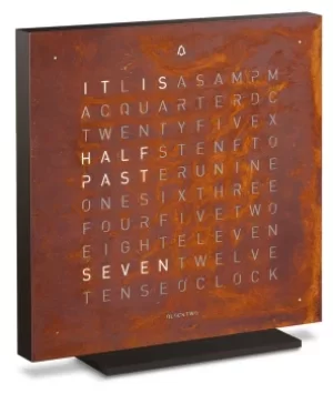 QLOCKTWO Touch Creators Edition Rust Table Clock 13.5cm