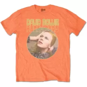David Bowie - Hunky Dory Portrait Unisex XX-Large T-Shirt - Orange