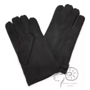 Eastern Counties Leather Mens 3 Point Stitch Sheepskin Gloves (XL) (Black)