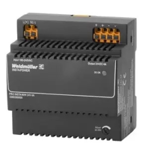 Weidmuller PRO INSTA DIN Rail Power Supply 85 264V Input, 24V Output, 4A