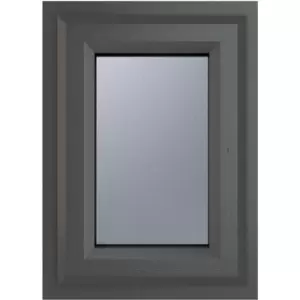 Crystal Casement uPVC Window Top Opening 820mm x 820mm Obscure Double Glazing /White (each) in Grey