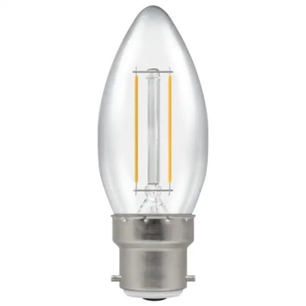 Crompton LED Candle Filament Dimmable Clear 2.5W 4000K BC-B22d