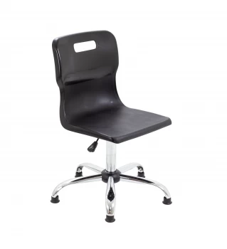 Titan Swivel Senior Chair - 435-525mm Seat Height - Black