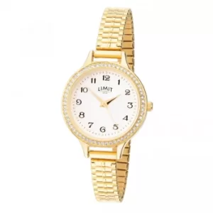 Limit Ladies Gold Plated Expander Bracelet Watch