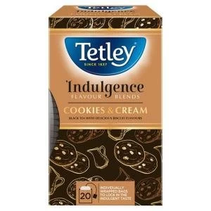 Tetley Indulgence Teabags String and Tag Cookies and Cream 20 Bags