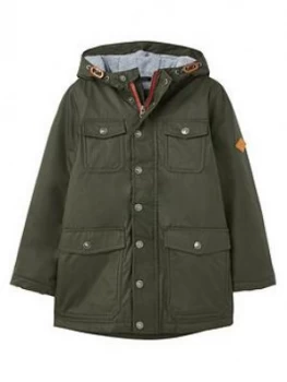 Joules Boys Clifford Hooded Jacket - Green, Size Age: 6 Years