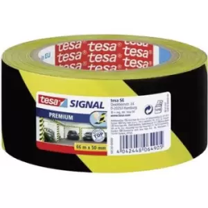 tesa PREMIUM 58130-00000-01 Marking tape tesa SIGNAL Yellow, Black (L x W) 66 m x 50 mm
