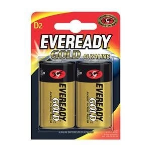Eveready Gold D Alkaline Batteries Pack of 2