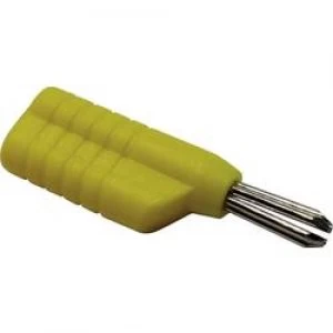 Banana plug Plug straight Pin diameter 4mm Yellow Schnepp