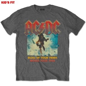 AC/DC - Blow Up Your Video Kids 5 - 6 Years T-Shirt - Grey