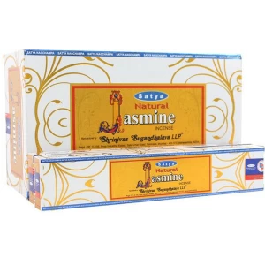 Box of 12 Packs of Natural Jasmine Incense Sticks by Satya