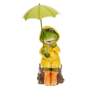 Puddle Frog Sitting Girl Ornament