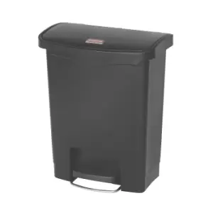 Rubbermaid SLIM JIM waste collector with pedal, capacity 30 l, WxHxD 271 x 536 x 425 mm, black
