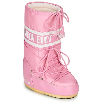 Moon Boot MOON BOOT NYLON womens Snow boots in Pink - Sizes 12.5 / 2 kid,10 / 11 kid