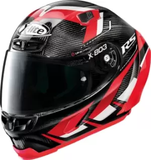X-Lite X-803 RS Ultra Carbon Motomaster Helmet, black-white-red, Size XL, black-white-red, Size XL