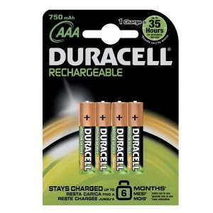 Duracell Stay Charged AAA Batteries Pack of 4