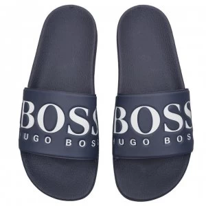 Hugo Boss Logo Pool Slides Grey/White Size 10 Men