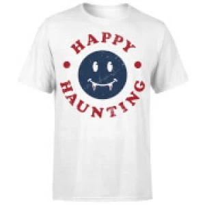 Happy Haunting Fang T-Shirt - White - 4XL