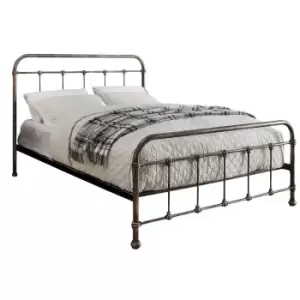 Crazy Price Beds Burford Brushed Copper Bronze Metal Small Double Bed