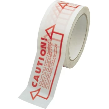 Avon - Printed 'Caution Check Contents' Tape - 50MM X 66M