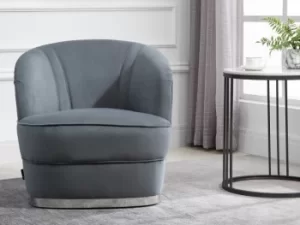 Birlea Cleo Grey Fabric Accent Chair