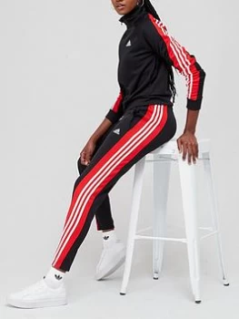 adidas Teamsport Tracksuit - Black/Red, Size S, Women