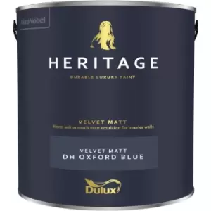 Dulux Heritage Velvet Matt DH Oxford Blue Matt Emulsion Paint 2.5L