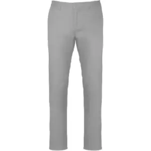 Kariban Mens Chino Trousers (XL) (Fine Grey)