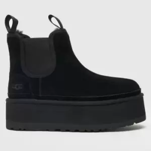 UGG Black Nuemel Platform Chelsea Boots