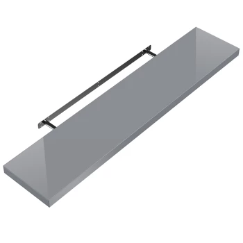CASARIA Floating Wall Shelf with Wall Mount - 110cm High-lustre Grey