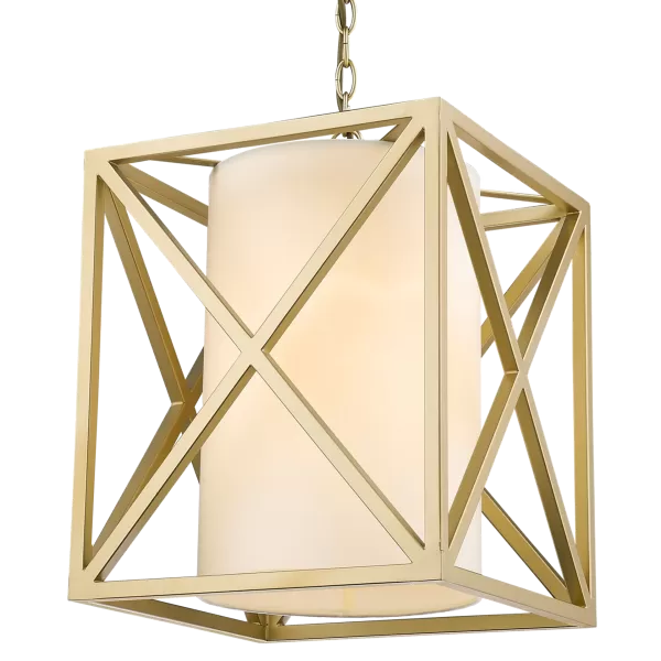 New York Wire Frame Pendant Ceiling Light Gold, E27