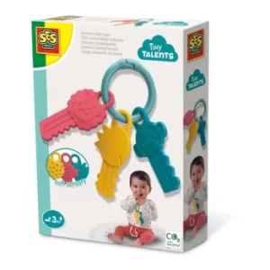 SES CREATIVE Tiny Talents Childrens Sensory Play Keys Toy, Unisex, 3 Months and Above, Multi-colour (13115)