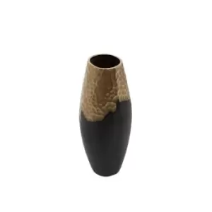 Olivia's Black And Gold Dimpled Vase Small