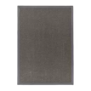 Origins Sisal Rug Dark Grey with Grey Border 160x230