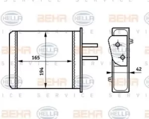 Behr Heat Exchanger 8FH351313-351 Aluminium Genuine replacement for Car