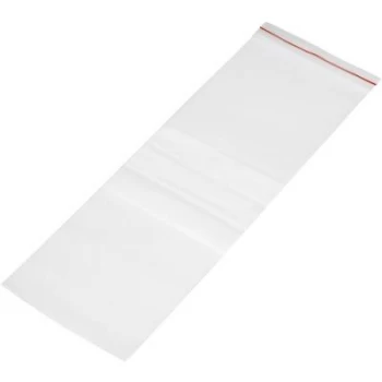Grip seal bag with write on panel W x H 100 mm x 300 mm Transparent Polyethy
