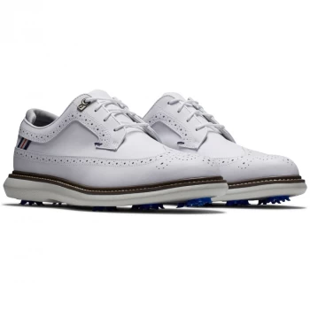 Footjoy 2022 MN FJ TRADITIONS WING TIP WHT Golf Shoes - 100M