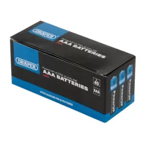 Draper PowerUP 03970 Ultra Alkaline AAA Batteries (Pack of 40)