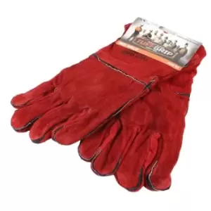 WELDFAST Welders Gauntlets - Leather Lined - Red WLD00180