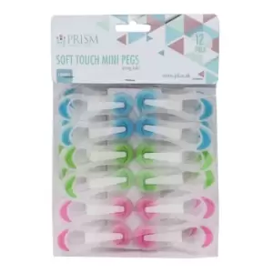 Jvl Prism Soft Touch Mini Pegs, Pack Of 20