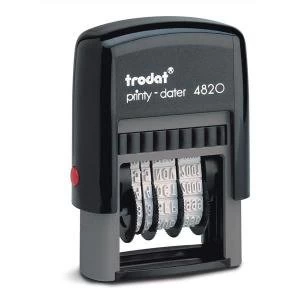 Trodat Printy 4820 Refillable Line Dater Stamp 4mm Black 74000