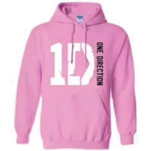 One Direction Logo & Name Pouched Hoodie: X Large