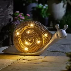 Solar Woodstone Inlit Snail Garden Light Figure Ornament 1020920 - Smart Garden