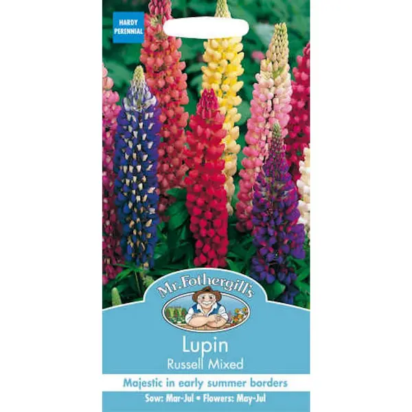 Mr. Fothergill's Lupin Russell Mixed (Lupinus Polyphyllus) Seeds Multicoloured