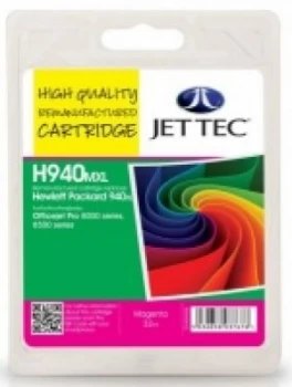 HP940XL C4908AE Magenta Remanufactured JetTec Ink Cartridge H940MXL