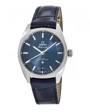 Omega Constellation Globemaster Blue Dial Leather Strap Mens Watch 130.33.39.21.03.001 130.33.39.21.03.001