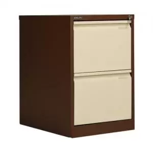 Bisley 2 Drawer Filing Cabinet Lockable 470x622x711mm CoffeeCream