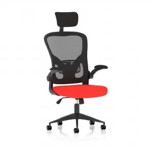Ace Executive Bespoke Fabric Seat Bergamot Cherry Mesh Chair With